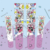 Anime Manga Girls Over Knee Long Stockings Polyester Thin Funny Cartoon Print Japanese Kawaii