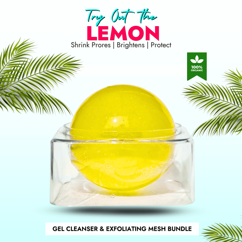 Lemon Korean Face Wash Exfoliating Soap with Vitamin C for Acne-Fighting and Brightening.
