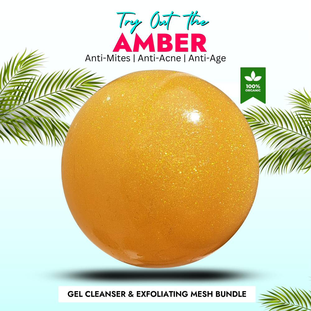 Sulfur Amber – Natural Korean Jelly Cleanser Ball for Deep Cleansing, Acne & Mite Removal, Hydration Balance, and Oil Control | Tear-Free & Gentle for All Skin Types