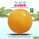 Sulfur Amber – Natural Korean Jelly Cleanser Ball for Deep Cleansing, Acne & Mite Removal, Hydration Balance, and Oil Control | Tear-Free & Gentle for All Skin Types