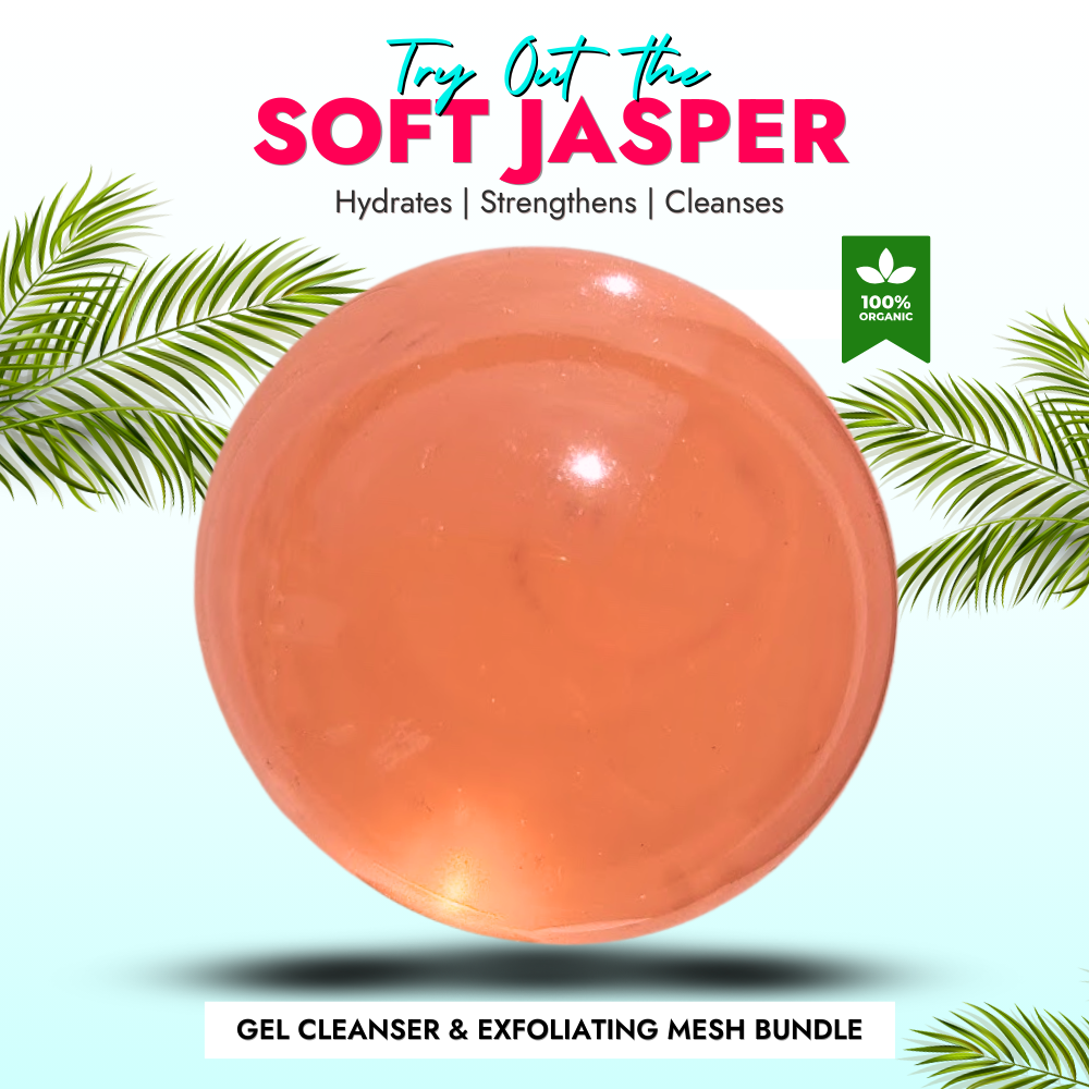 Soft Jasper Jelly Cleanser Ball for Skin Firming, Whitening & Hydration with Tamarind, Kojic Acid, and Jojoba Oil